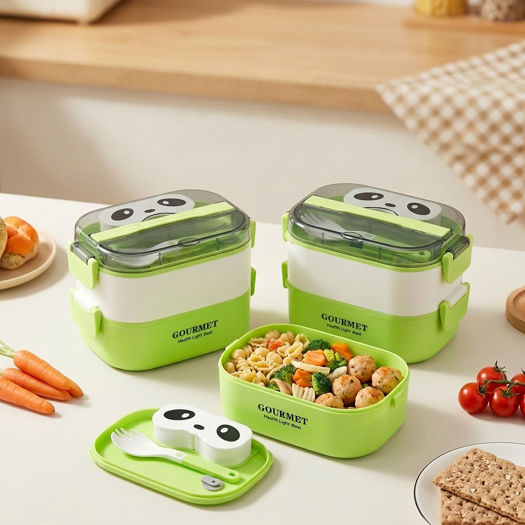 Meal Prep Or Prep Meal - Boîte Bento en Plastique Micro-ondable 1/2