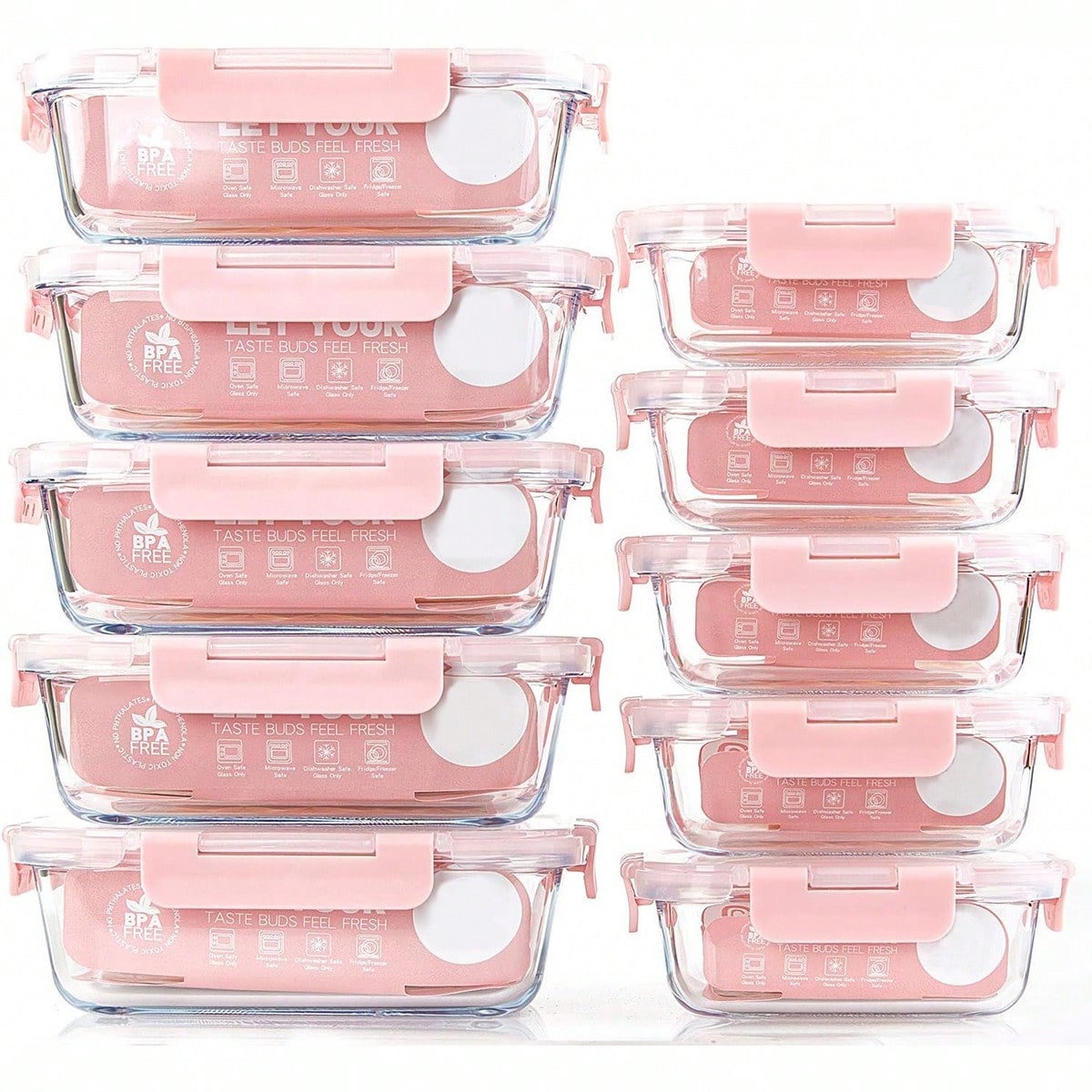 Lot de 10 récipients en verre  - Meal Prep Box avis et prix