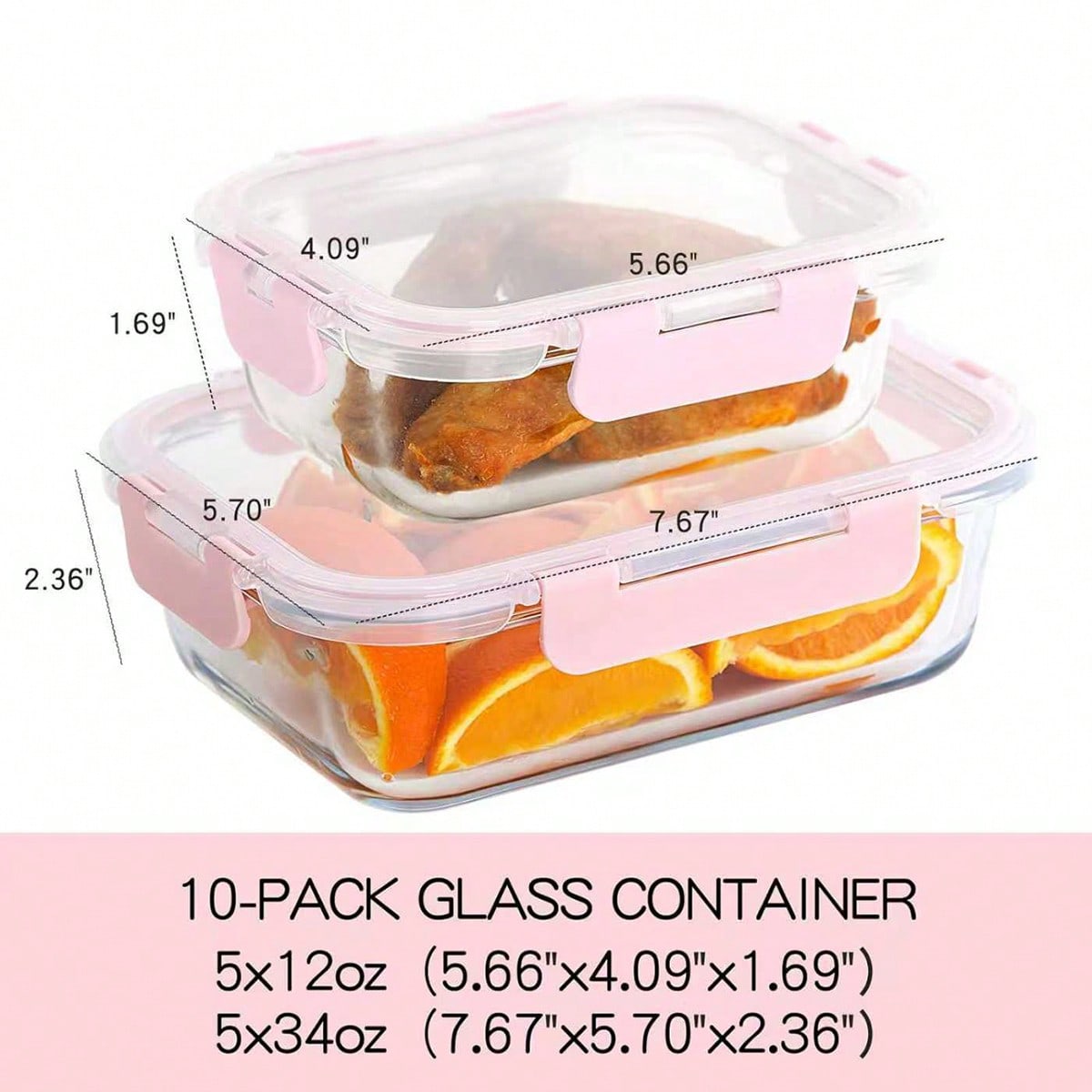 Lot de 10 récipients en verre  - Meal Prep Box avis et prix
