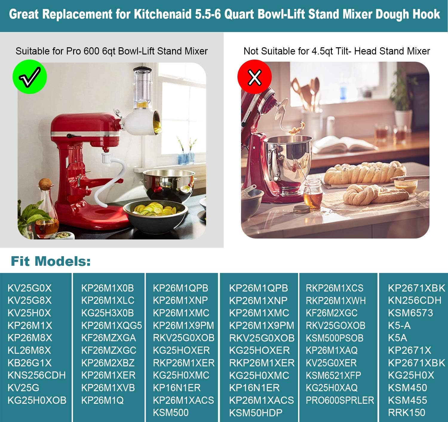 Crochet à pâte en spirale endu - Kitchenaid Mixer Pro 600 avis et prix